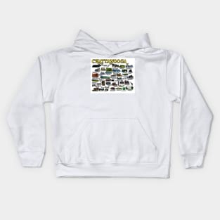 Chattanooga Map Art Kids Hoodie